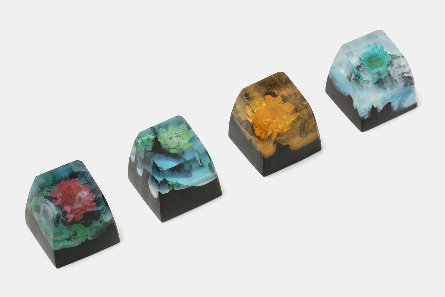 BKD 4 Seasons Resin & Wood Artisan Keycap
