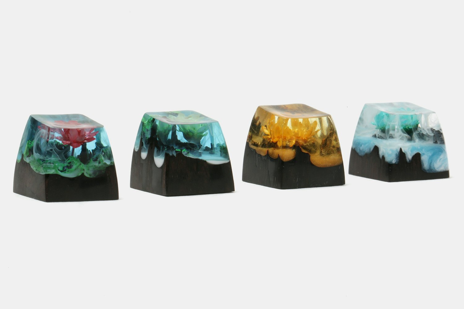 BKD 4 Seasons Resin & Wood Artisan Keycap