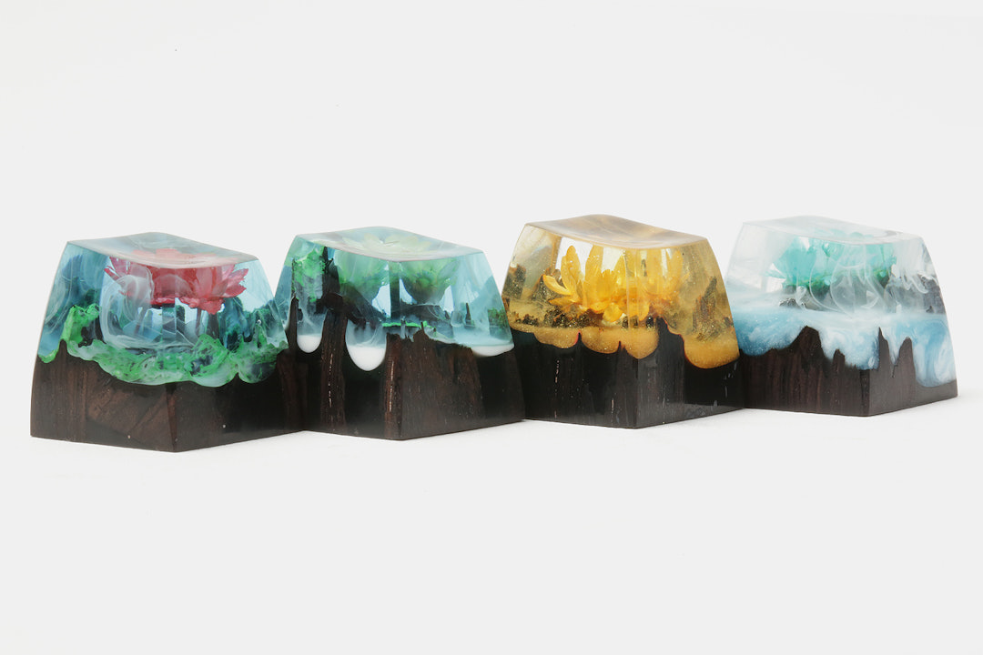 BKD 4 Seasons Resin & Wood Artisan Keycap