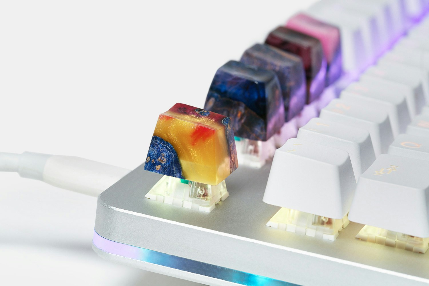 BKD Vivid Stabilized Wood Artisan Keycap