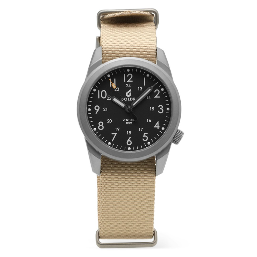 BOLDR Venture Titanium Field Watch Details | Watches | Pilot