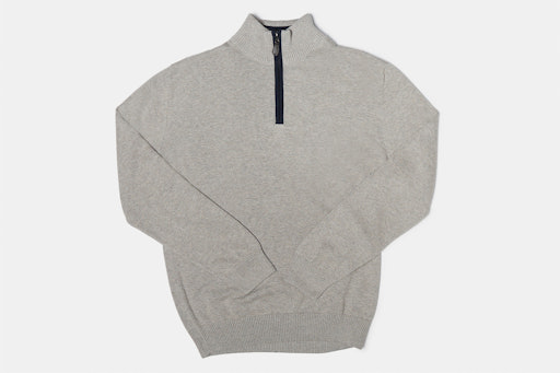 Blue 1899 University 1/4-Zip Pima Cotton Sweater