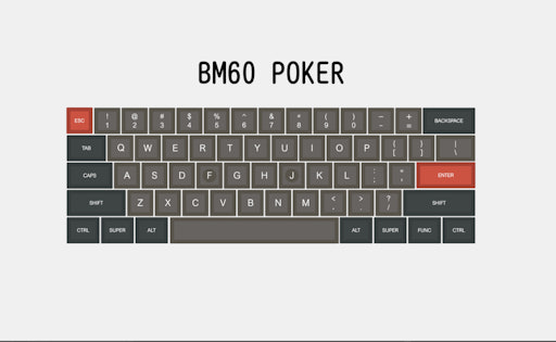 BM60 60% Hot-Swappable RGB PCB