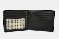 Tyler Tumbled Billfold – Black with Plaid