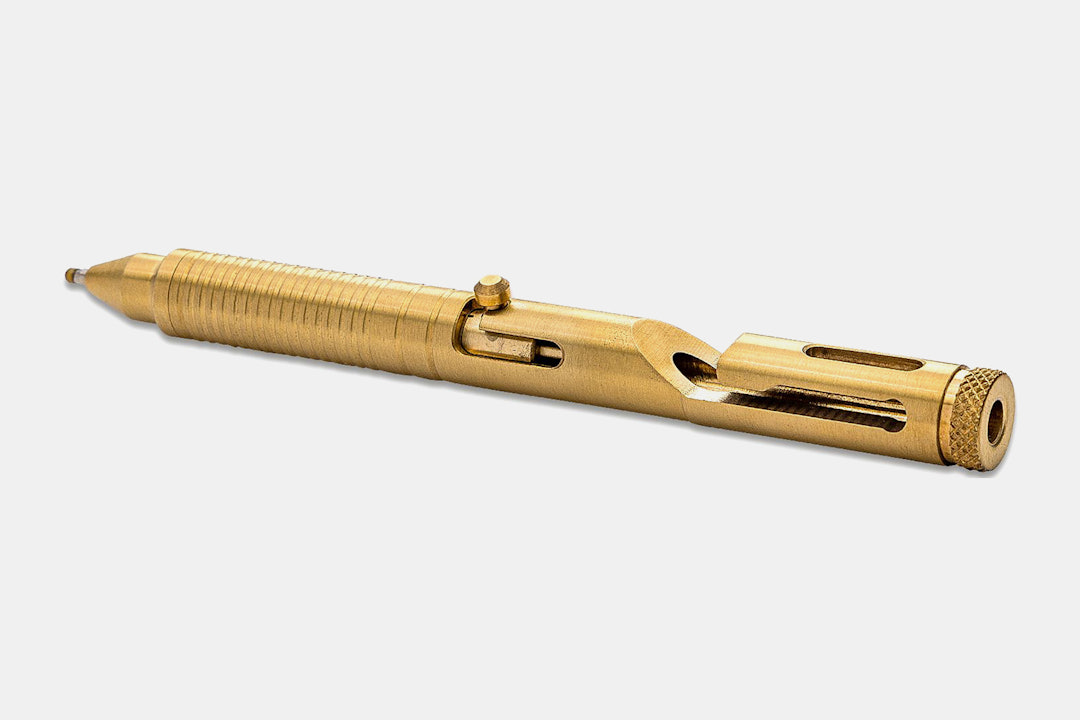 Boker Plus Brass Bolt Action Tactical Pen CID CAL .45