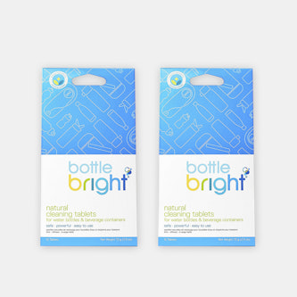 Bottle Bright All-Natural Cleaning Tablets (2-Pack), Water Bottles, Hyrdation Pack Water Bottles