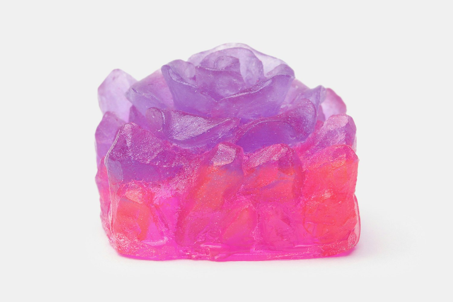 Bubble Keys Crystal Echeveria Resin Artisan Keycap