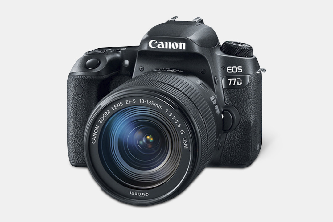Canon 77D 24.2 MP w/EF-S 18–135mm IS USM Lens