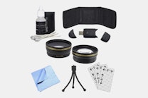 General Brand 58mm Wide Angle & Telephoto Lens, Cleaning Kit, Memory Card Wallet and More 