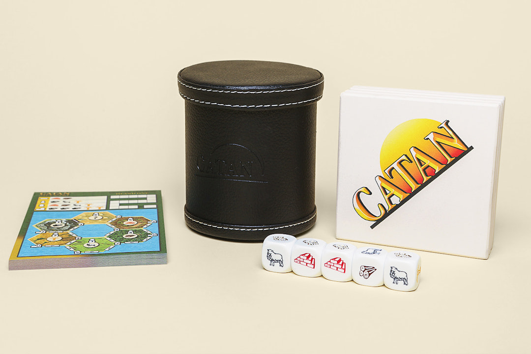 Catan Dice Game & Catan Coaster Bundle