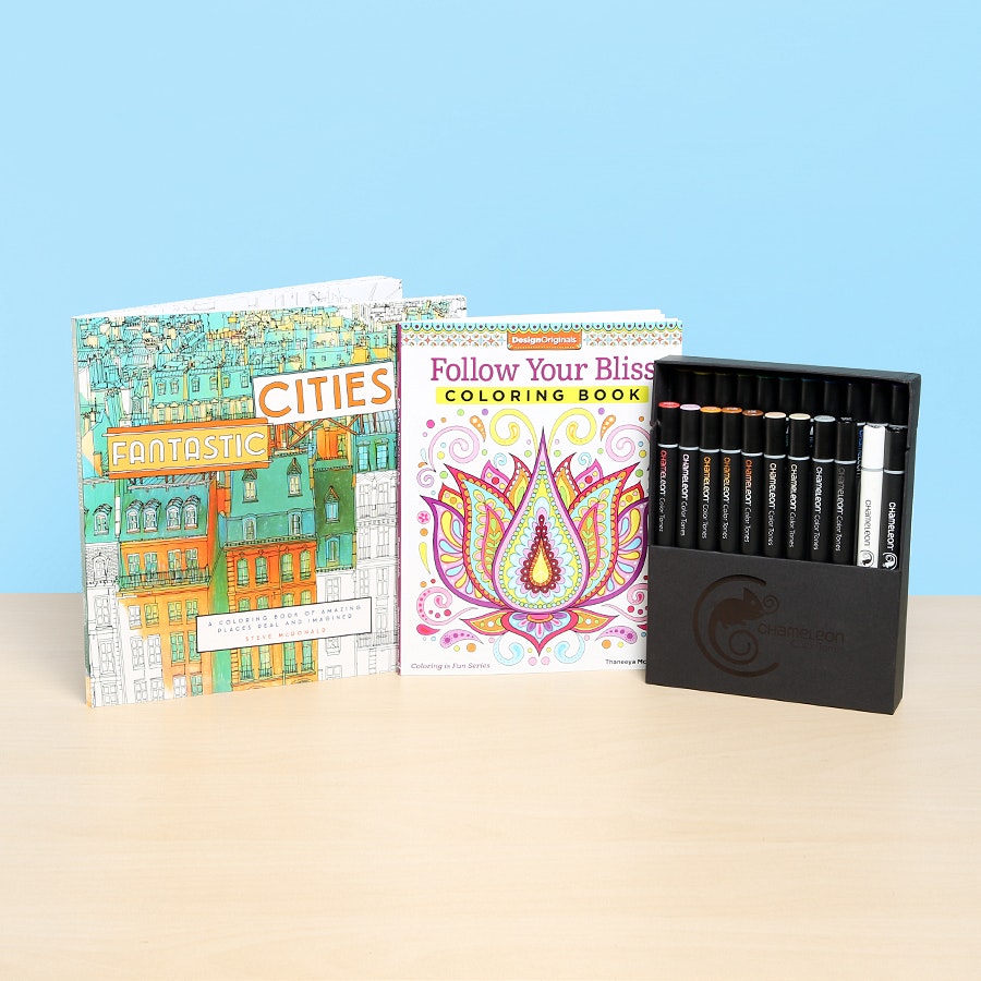 Download Chameleon Markers And Coloring Books Bundle Crafting Supplies Drop