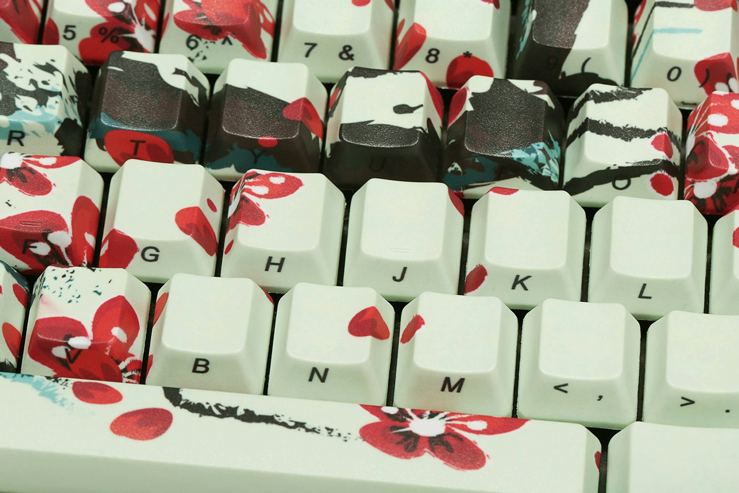 Cherry Blossoms PBT All Over Dye-Subbed Keycap Set ...