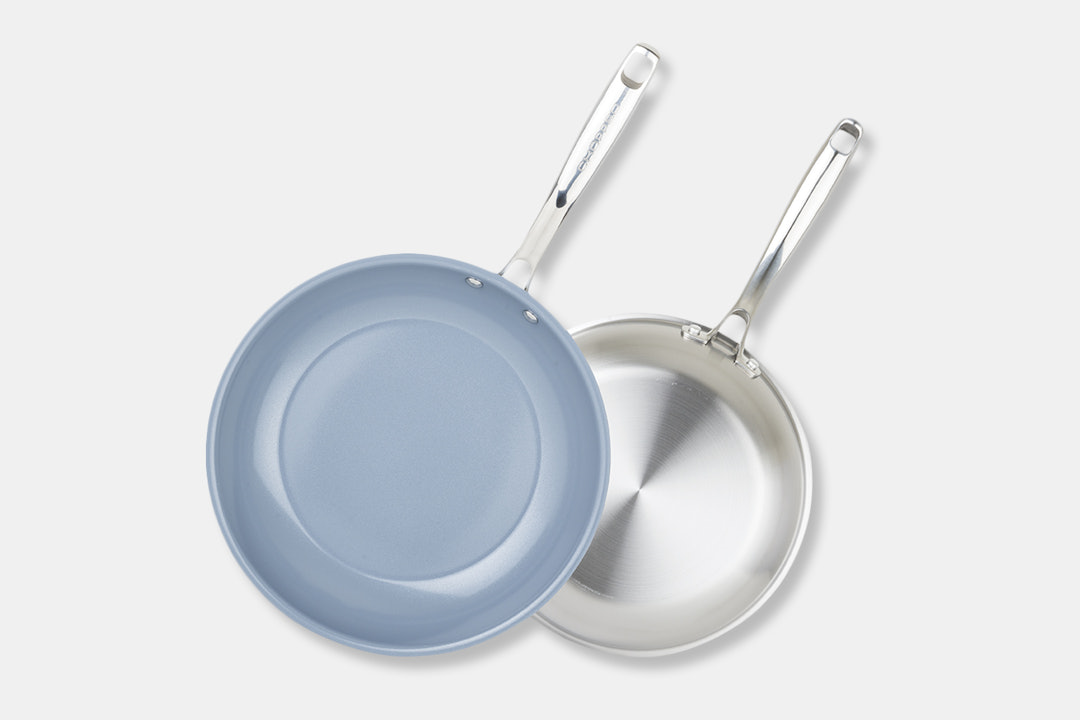 Chopped 3-Ply Ceramic Nonstick Fry Pans (Set of 2)