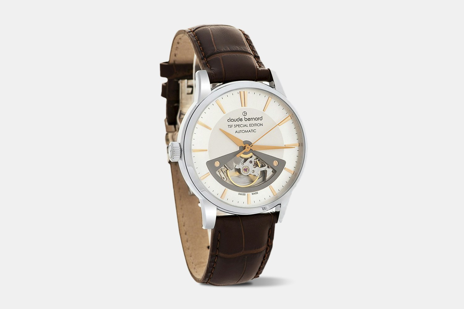 Claude Bernard By Edox Open Heart Automatic Watch Details