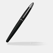 Fountain Pen - Brushed Black/Polished Chrome