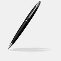 Ballpoint Pen - Black Lacquer/Polished Chrome