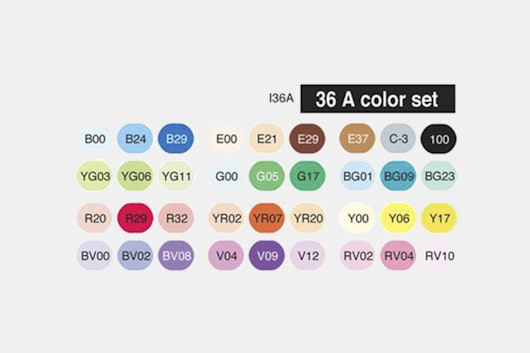 COPIC Ciao Marker Set A (36 Colors)