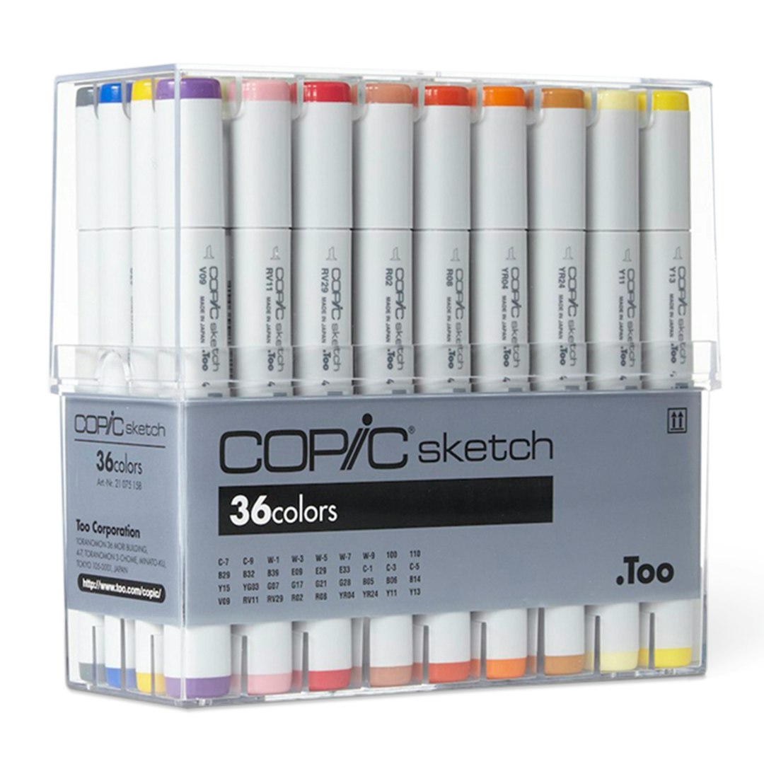Copic Sketch Markers 36Color Basic Set Pens Calligraphy Pens Drop