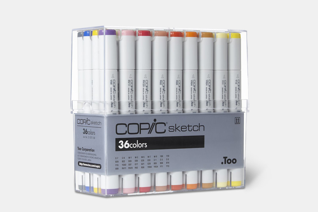 Copic Sketch Markers 36-Color Basic Set