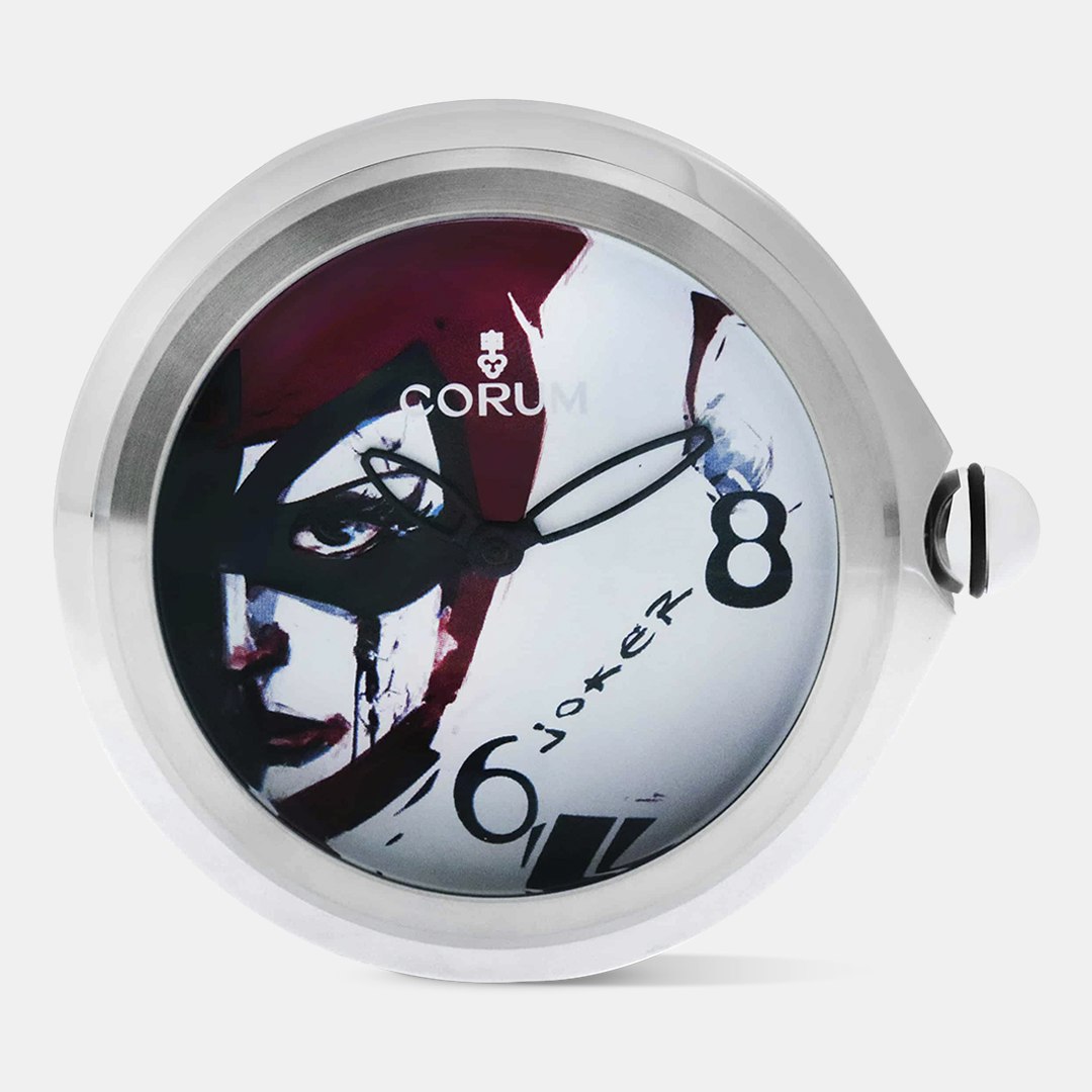 Corum Bubble Joker Stainless Steel Desk Clock Details Watches Drop