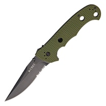 Black Partially Serrated - OD Green