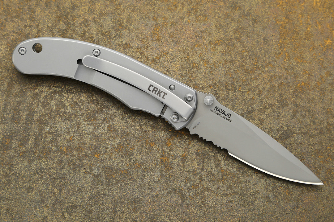CRKT Navajo Partially-Serrated Stainless Folder