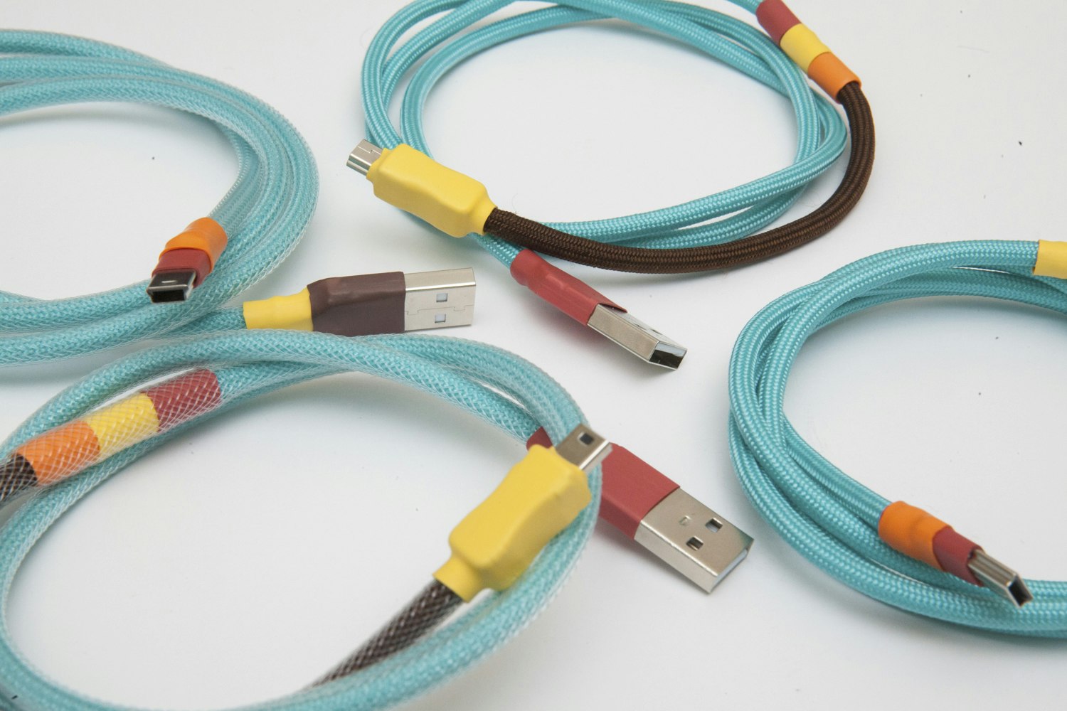 1976 Custom Sleeved USB Cable Mechanical Keyboards Keyboard Cables Keyboard Cable Drop
