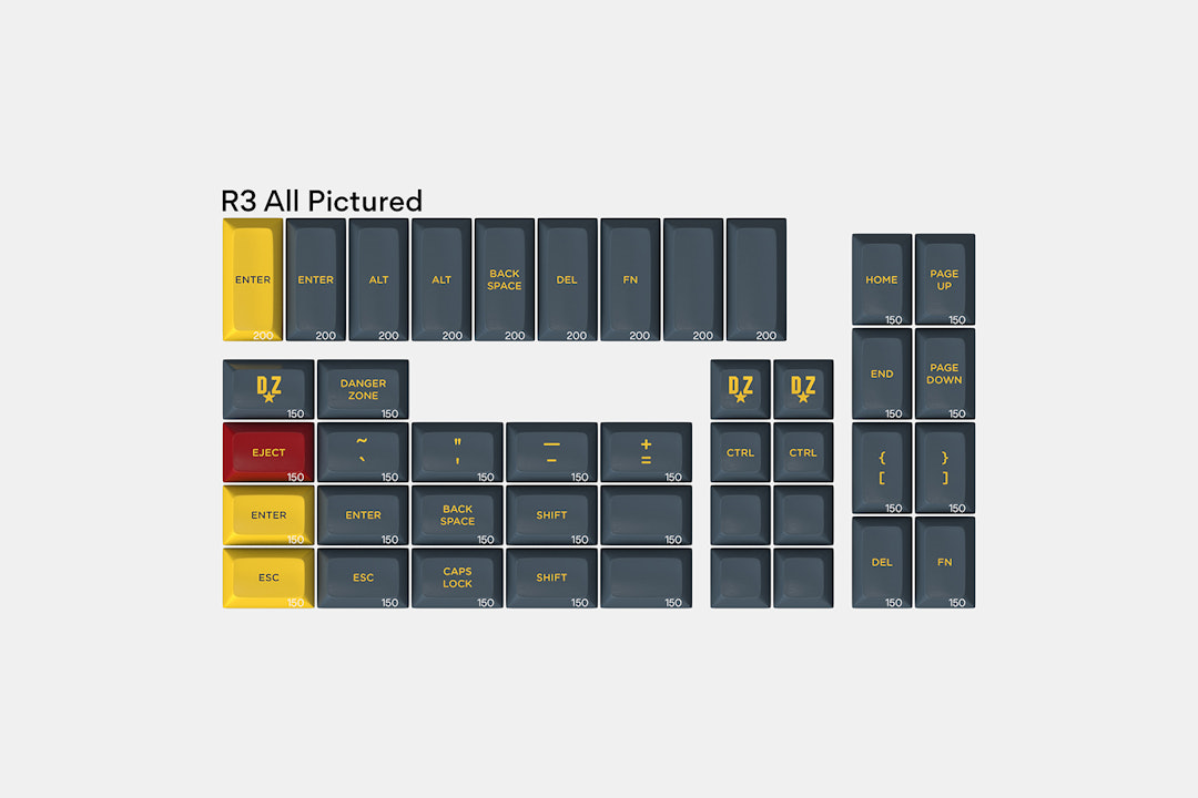 Massdrop x Data SA Danger Zone Custom Keycap Set