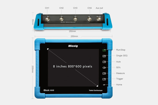 Digital Tablet Oscilloscope 100Mhz 4ch 28Mpts