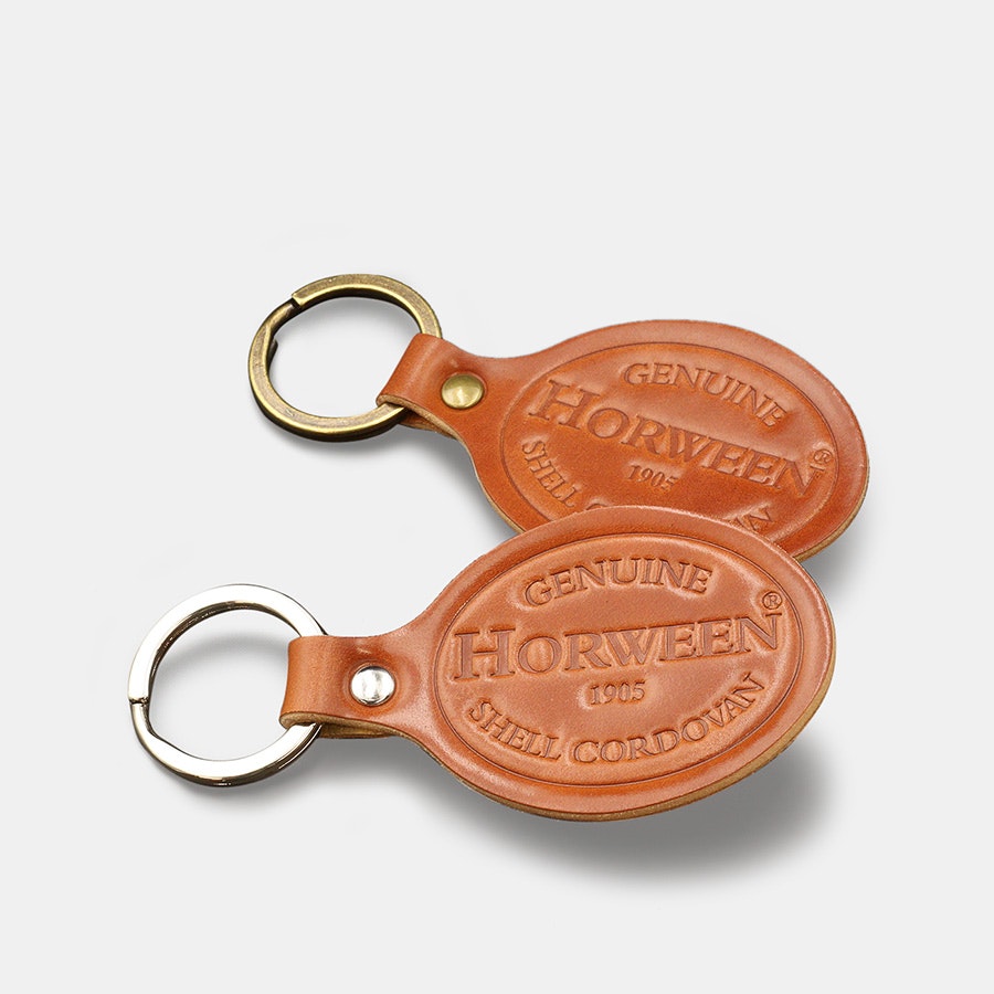 Red Leather Key Fob • Leather Key Chain • Duvall Leatherwork