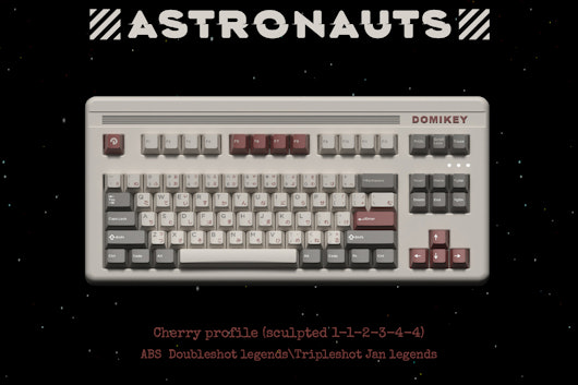 DOMIKEY Astronauts Cherry Tripleshot ABS Keycap Set