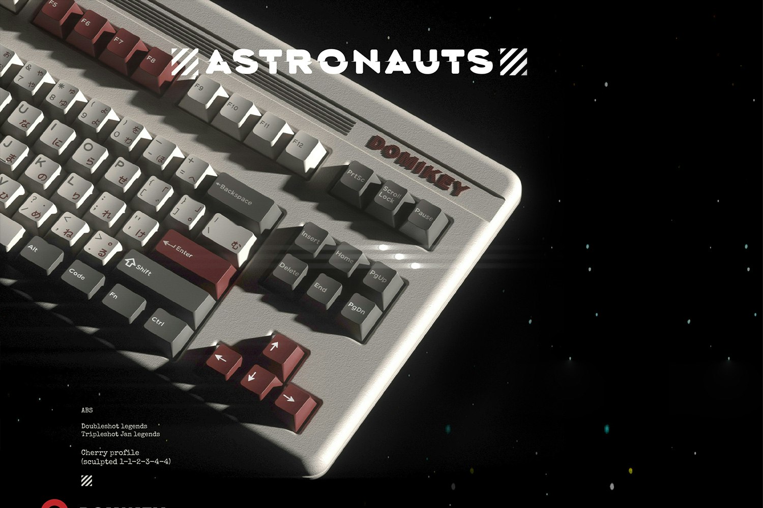 DOMIKEY Astronauts Cherry Tripleshot ABS Keycap Set