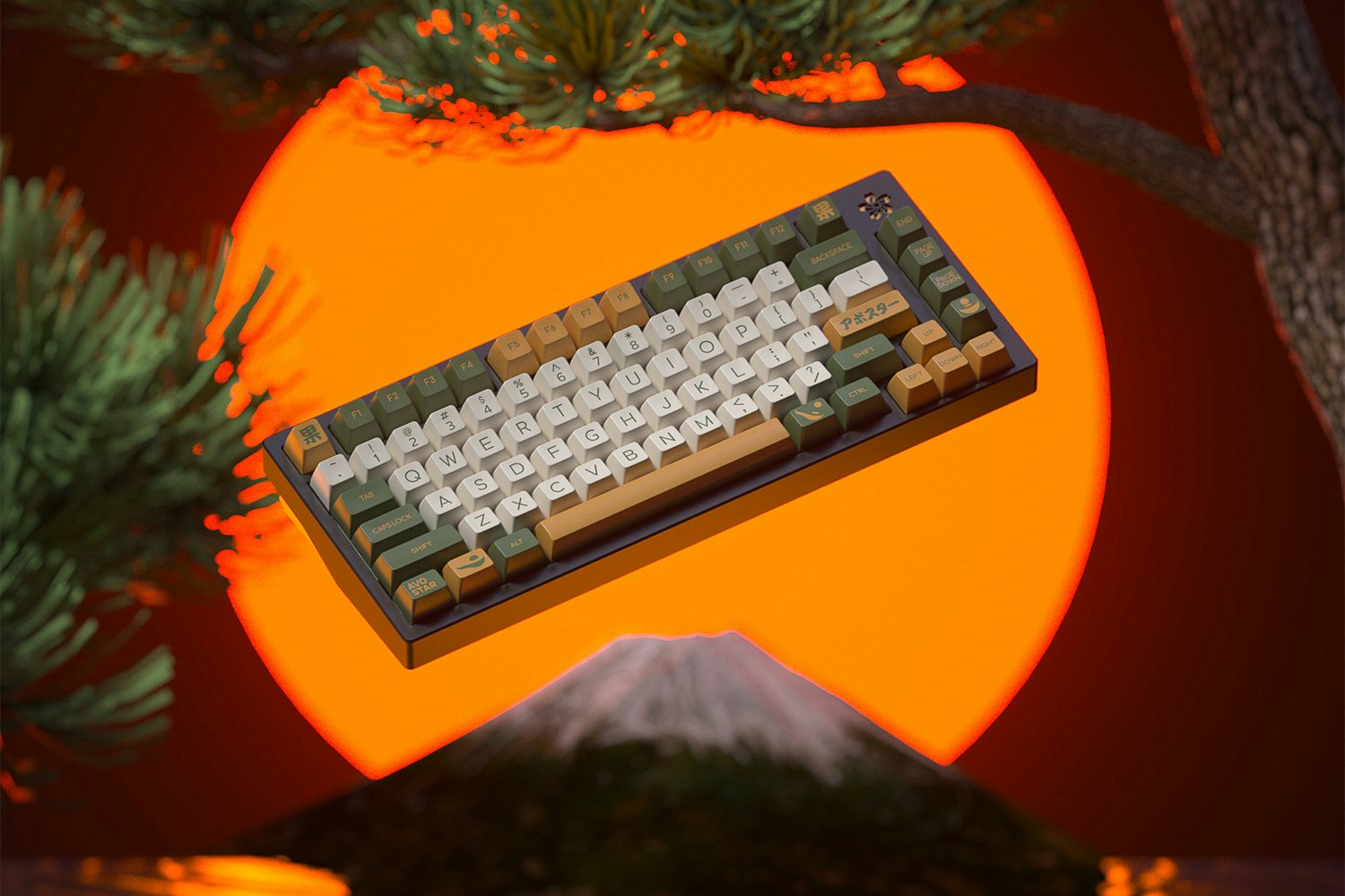 DOMIKEY Avostar ABS Doubleshot SA Keycap Set Mechanical Keyboards