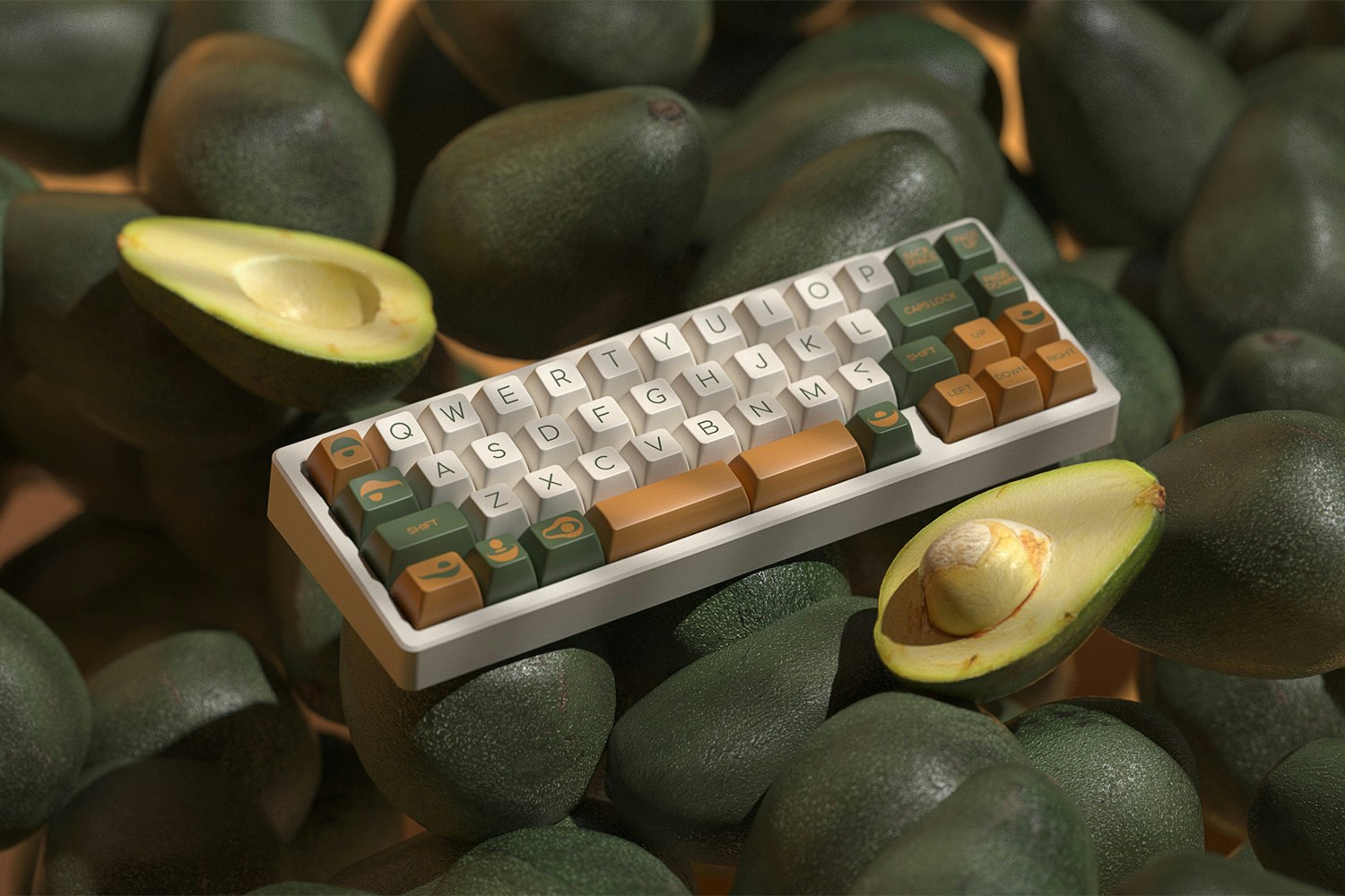 DOMIKEY Avostar ABS Doubleshot SA Keycap Set