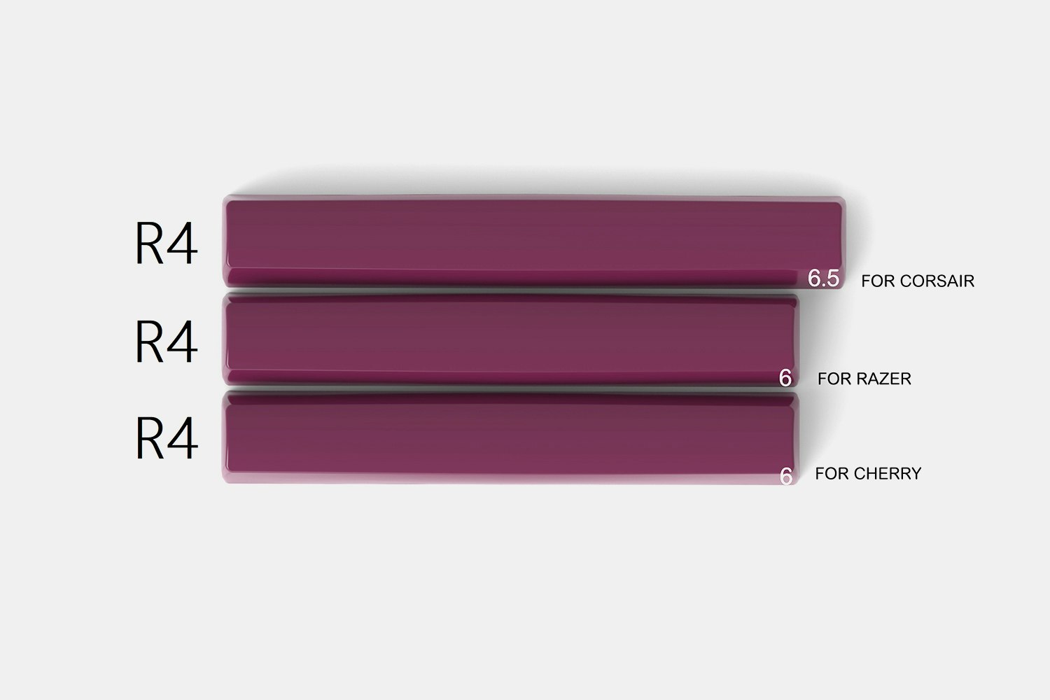 Wine Red Spacebar 6.5 & 6 - $12