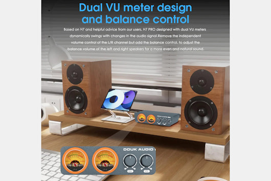 Douk Audio H7 PRO Stereo Power Amplifier With VU Meter