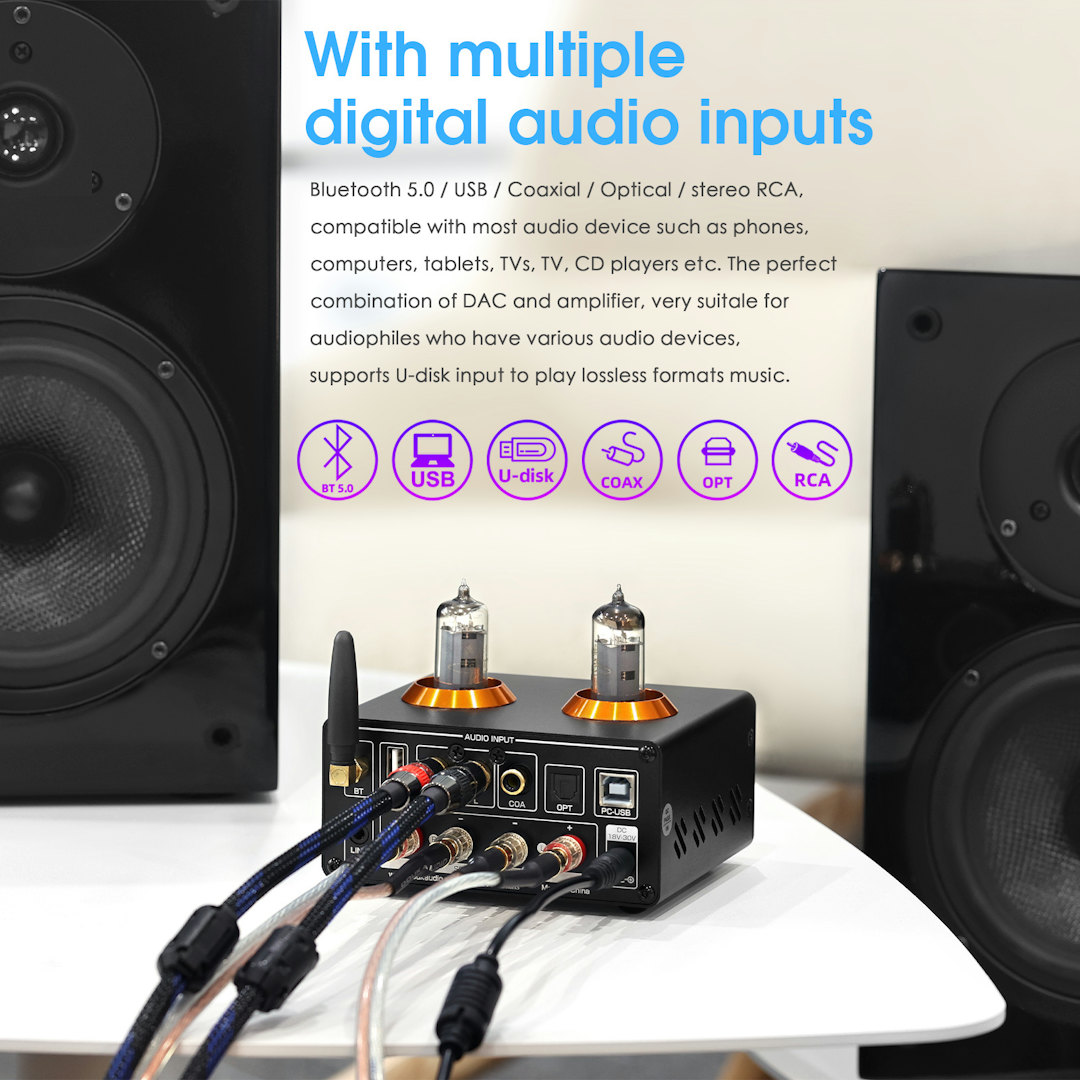 Douk Audio ST-01 PRO Bluetooth Amplifier With VU Meter