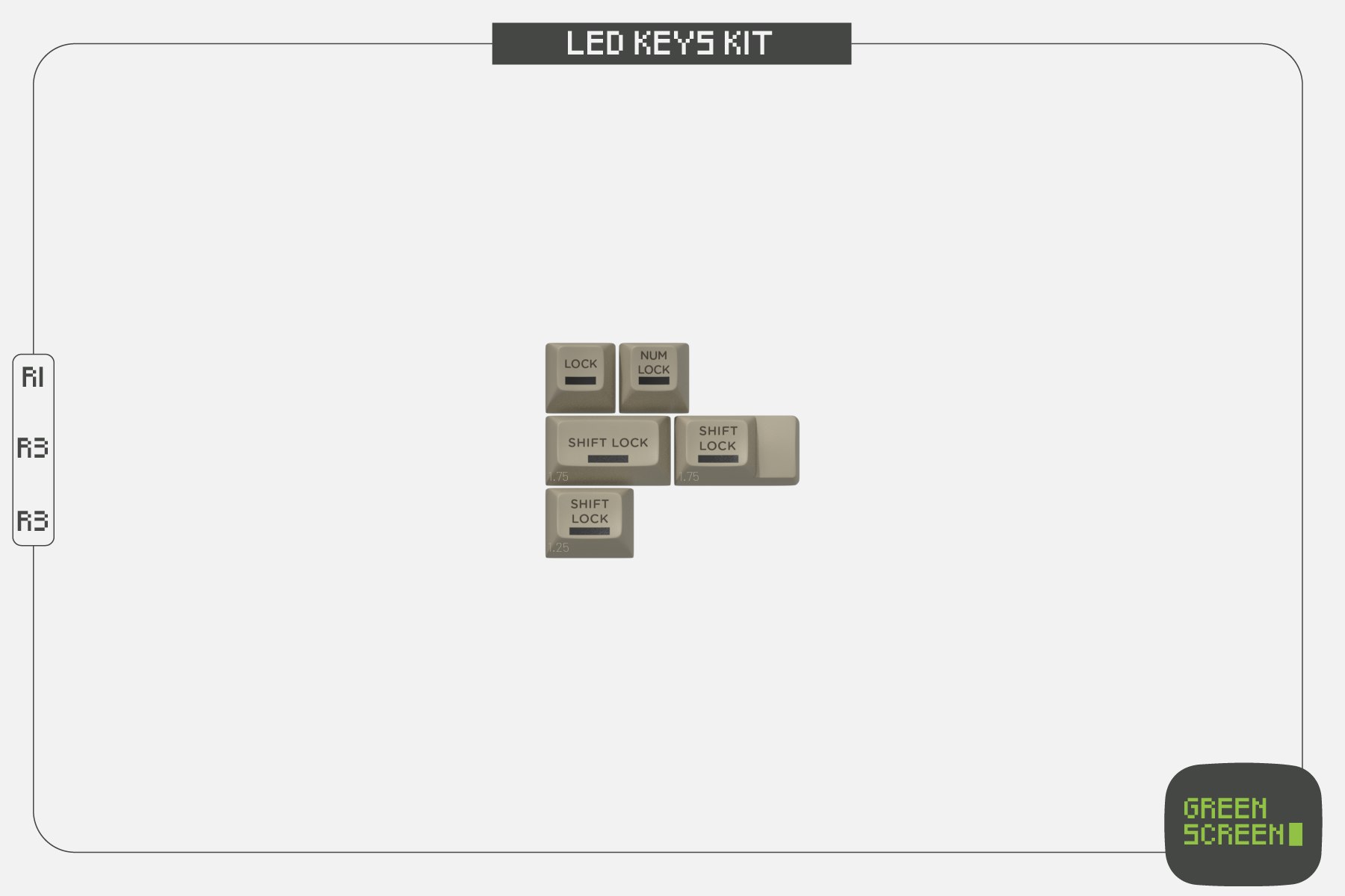 Drop SA Green Screen Keycap Set