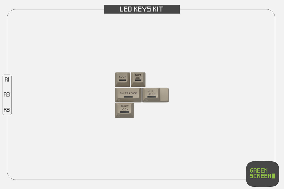 Drop SA Green Screen Keycap Set