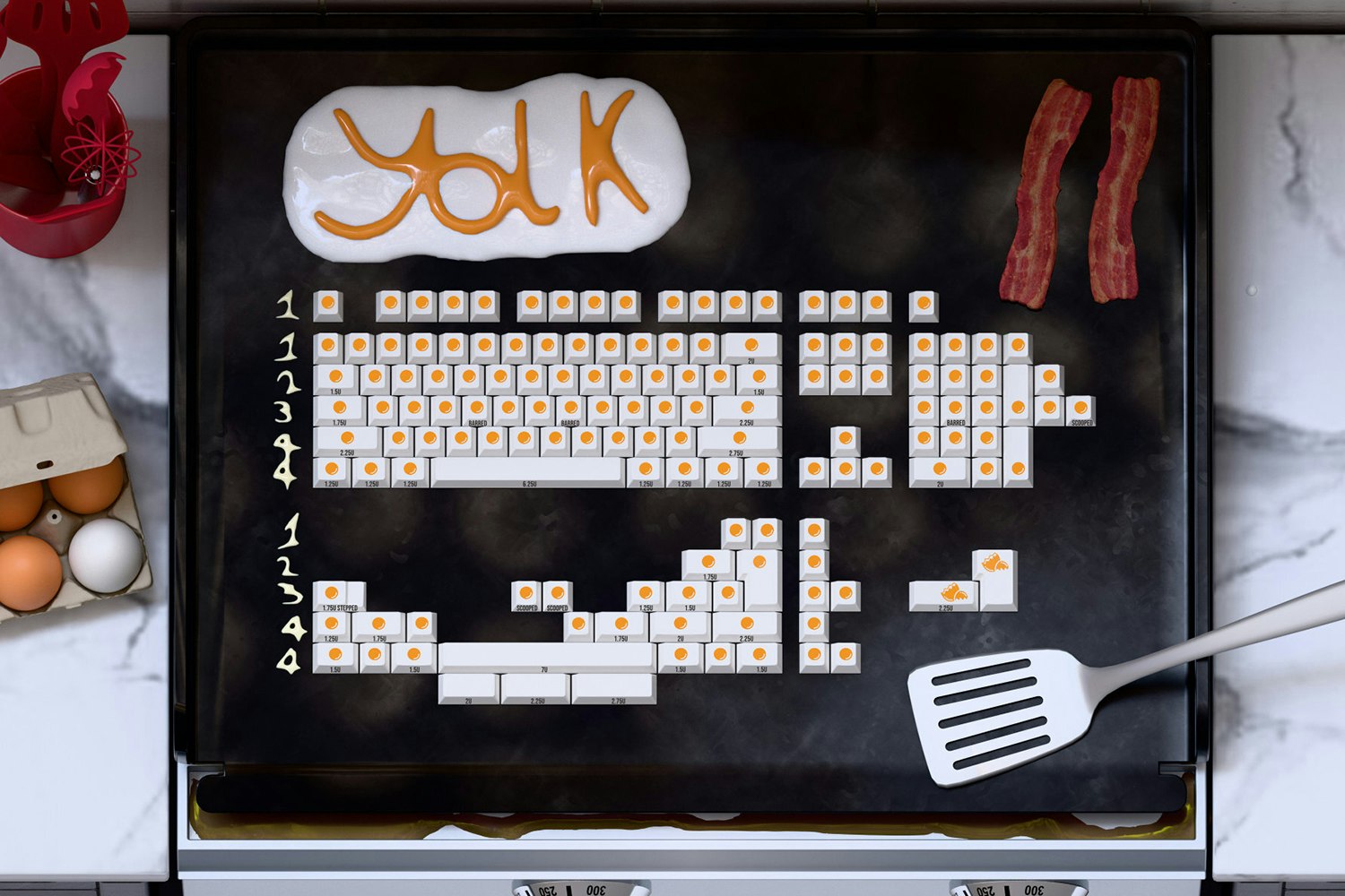 Drop + Bees.Keys DCD Yolk Keycap Set | Mechanical Keyboards