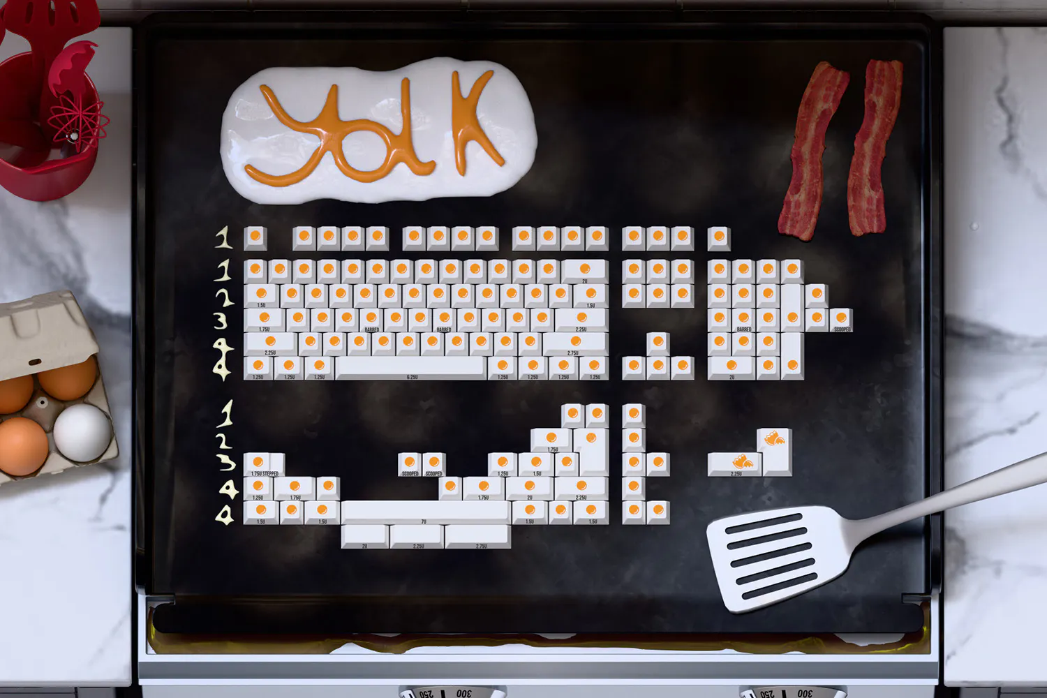 Drop + Bees. Keys DCD Yolk Keycap Set