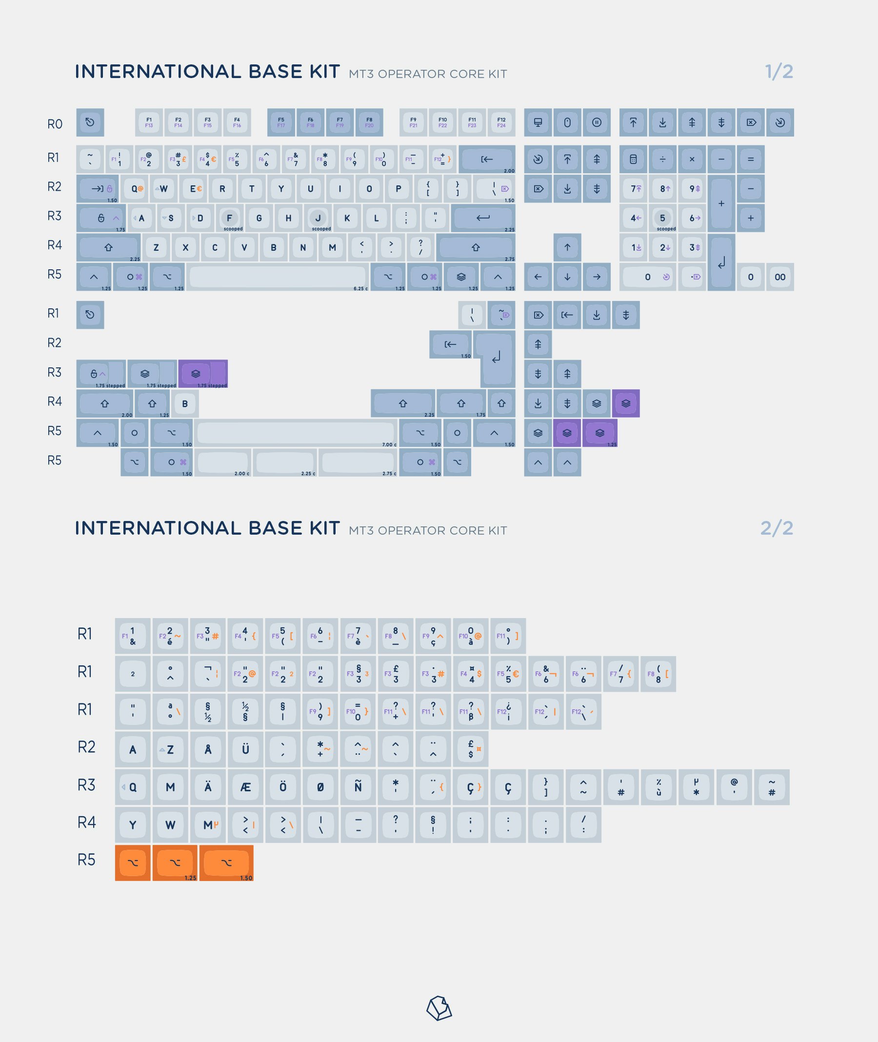 Drop + biip MT3 Operator Keycap Set - Base Kit | Mechanical