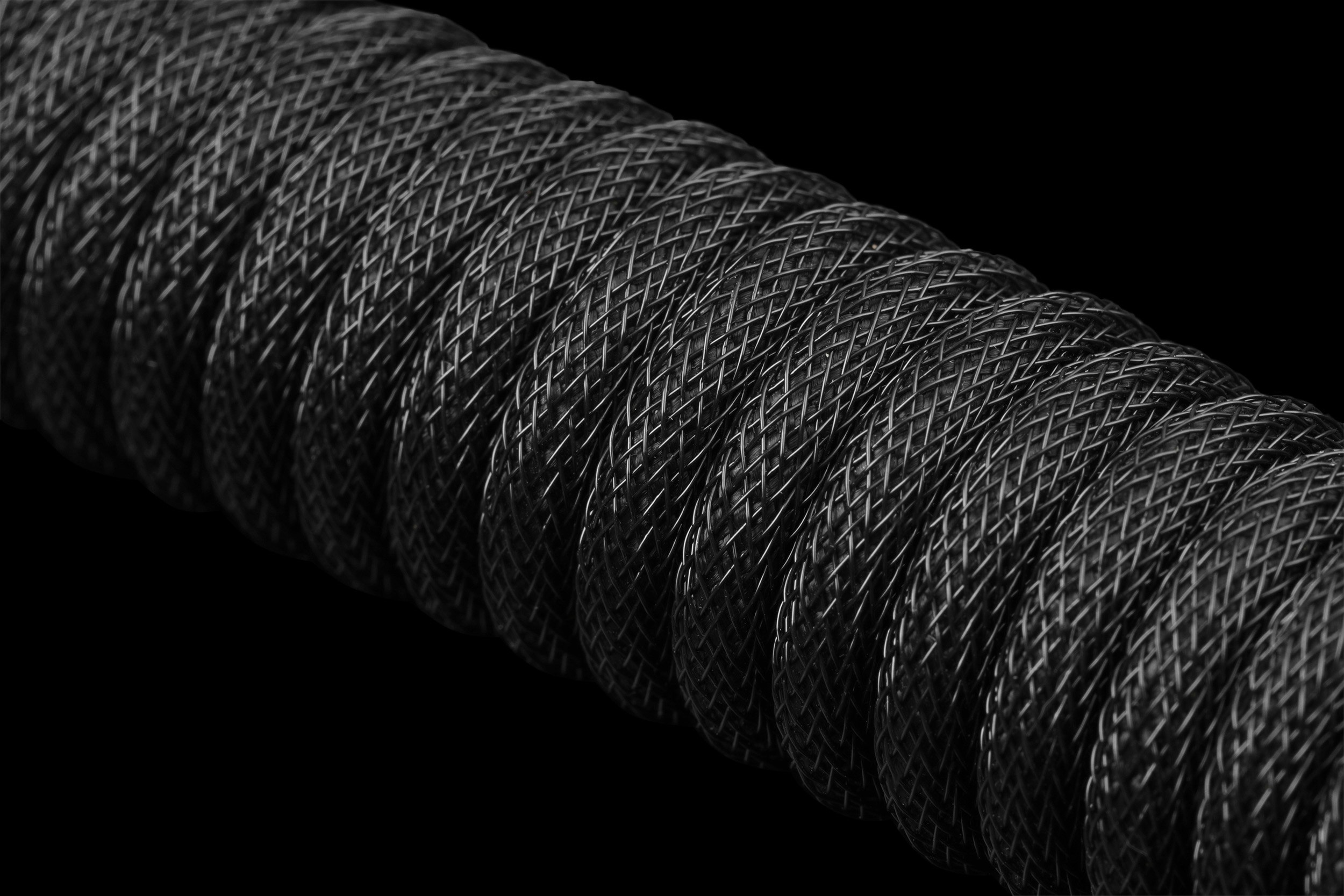 Drop Black and White Coiled Keyboard Cable Mechanical Keyboards