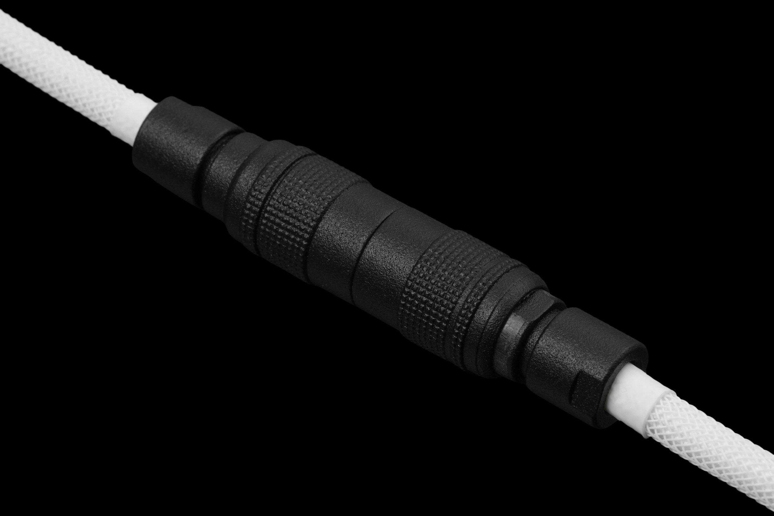 Drop Black and White Coiled Keyboard Cable Mechanical Keyboards