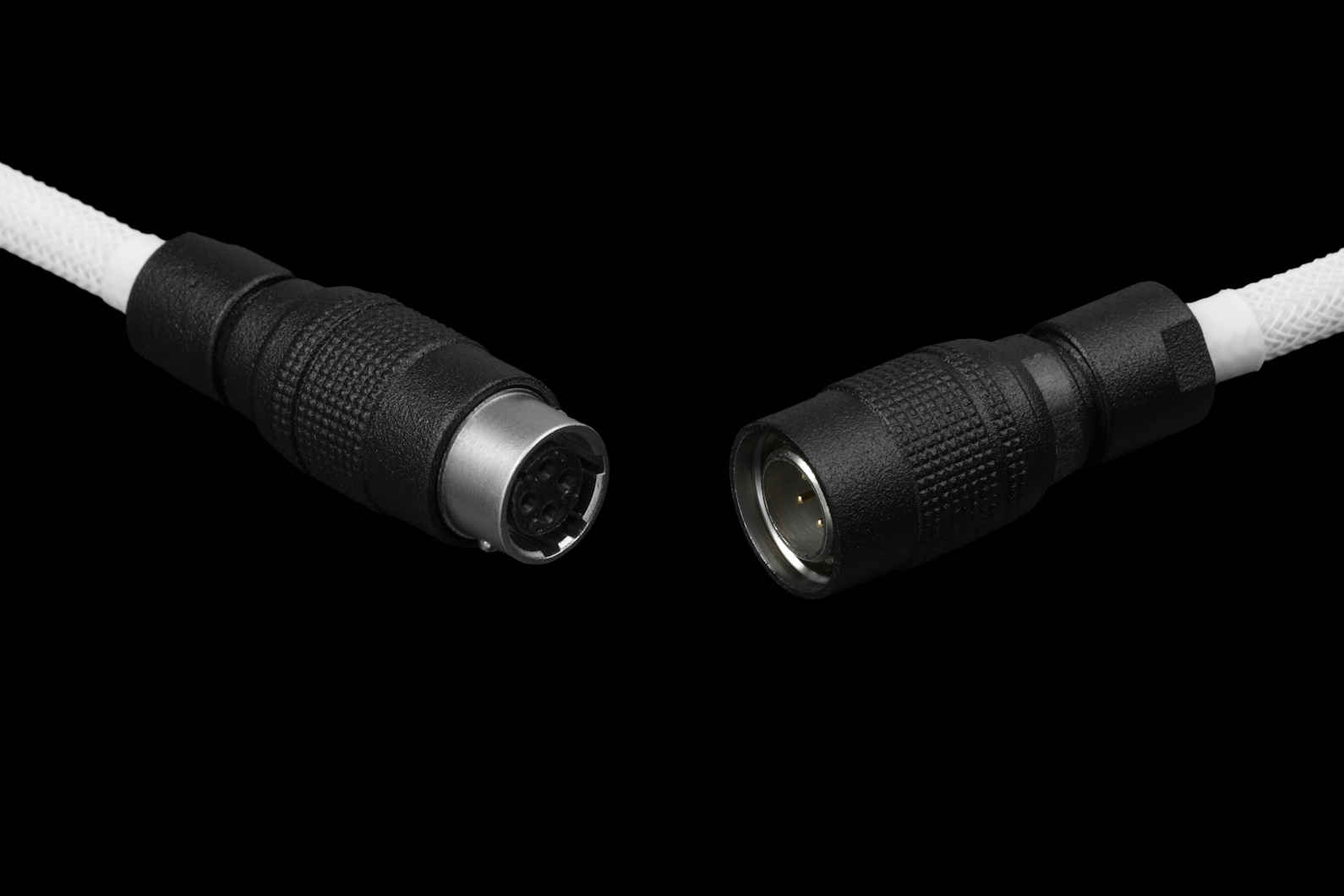 Drop Black and White Coiled Keyboard Cable | Mechanical Keyboards ...