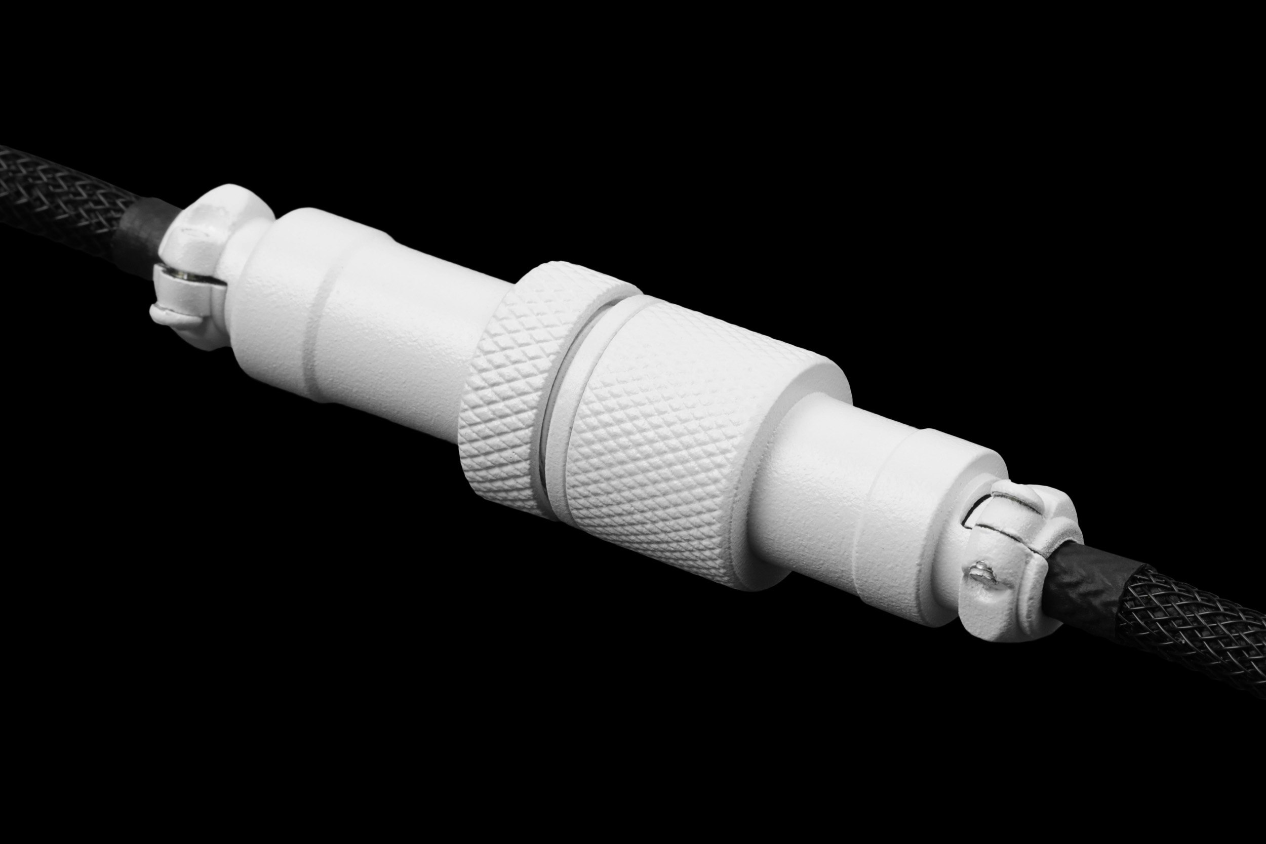 Drop Black and White Coiled Keyboard Cable YC8 Mechanical Keyboards