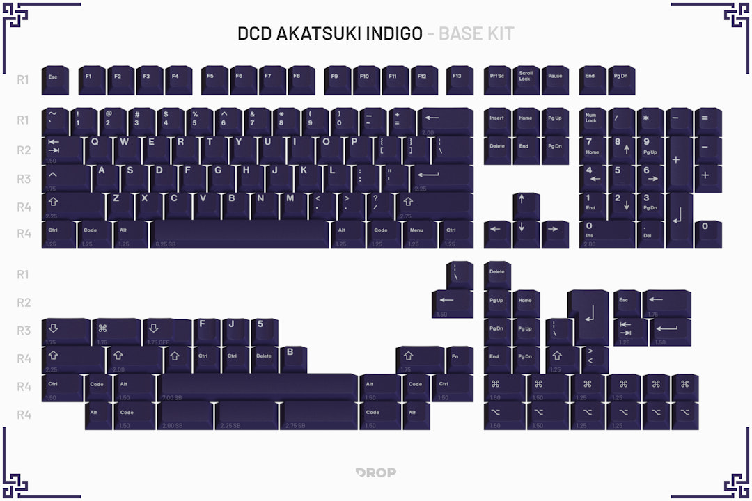 Drop DCD Akatsuki Indigo Keycap Set