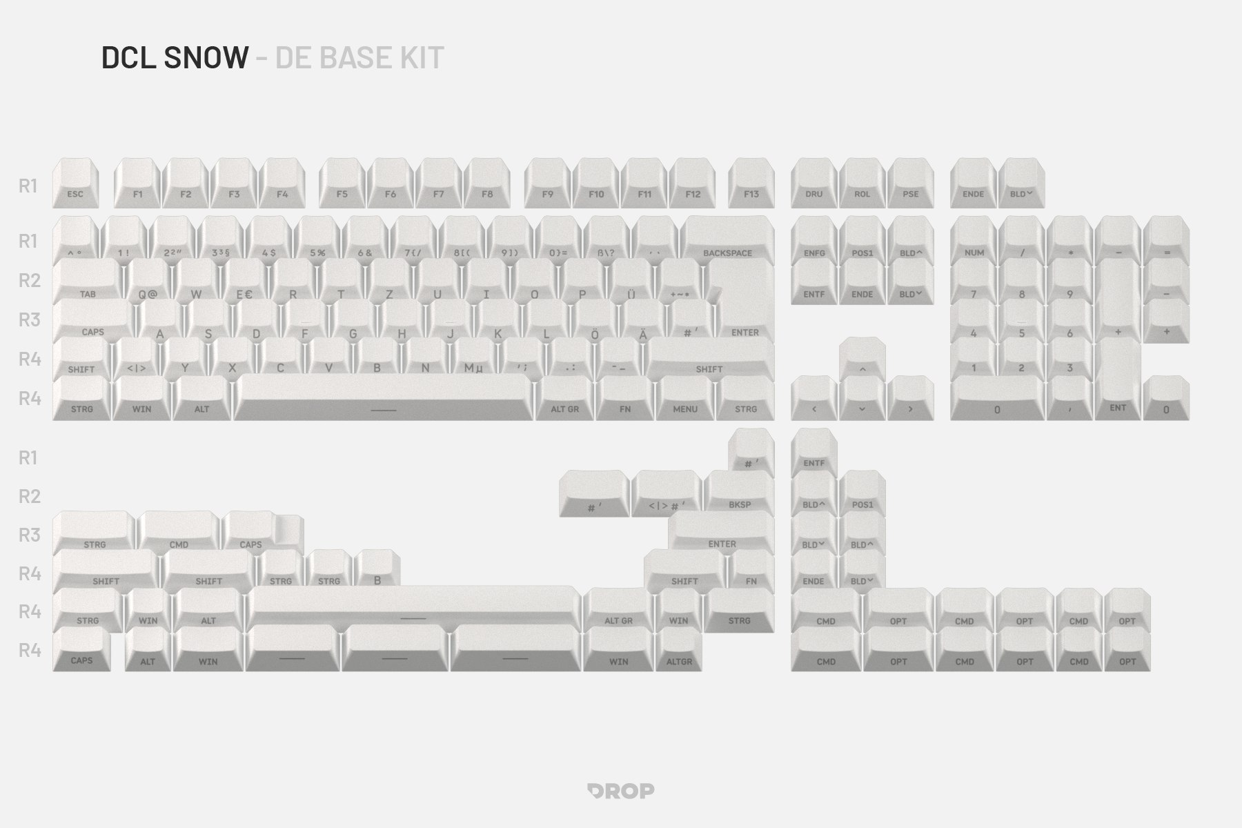 Drop DCL Snow International Keycap Set