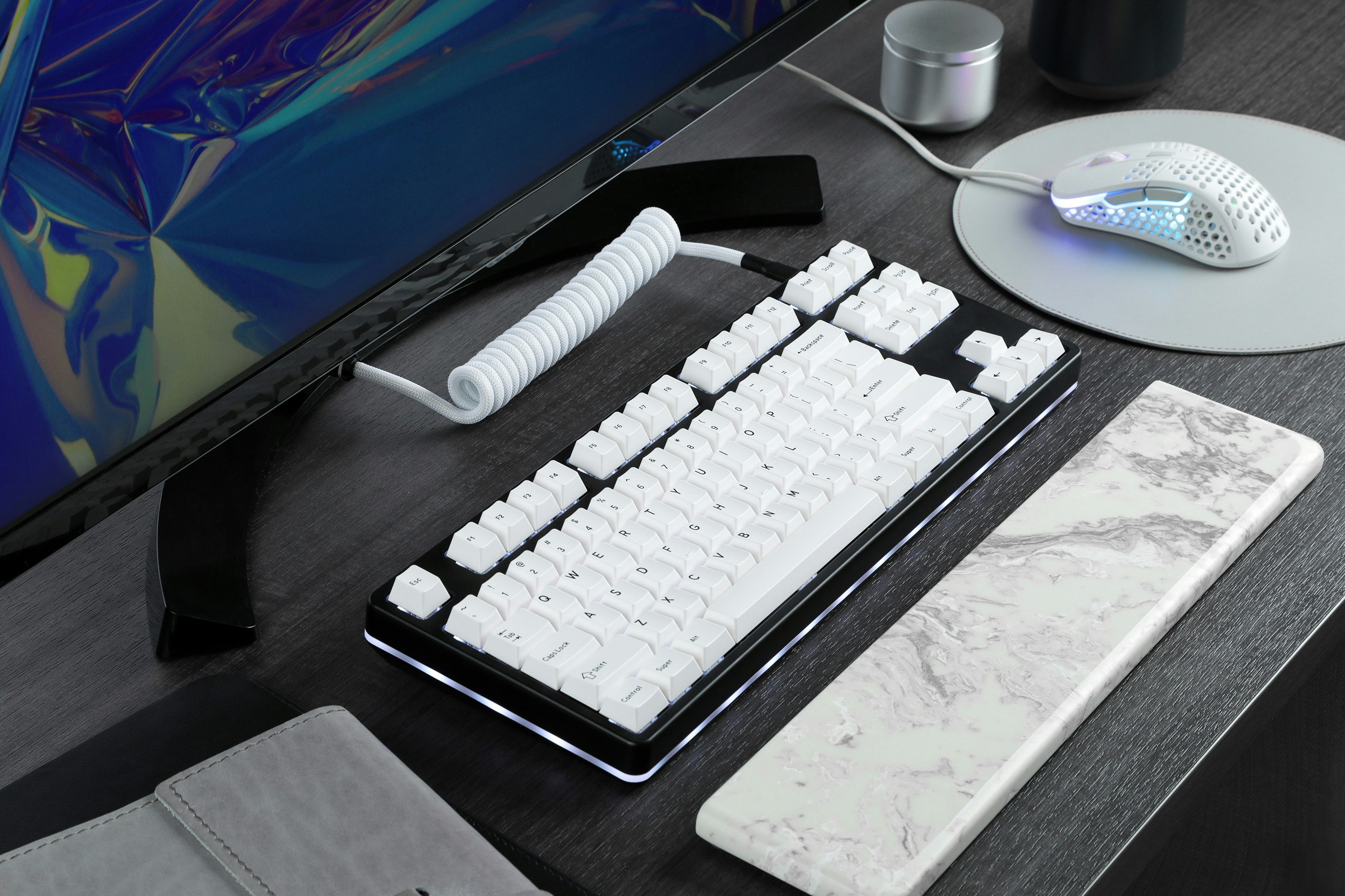 Drop DCX Black-on-White Keycap Set - Base Kit | Mechanical 