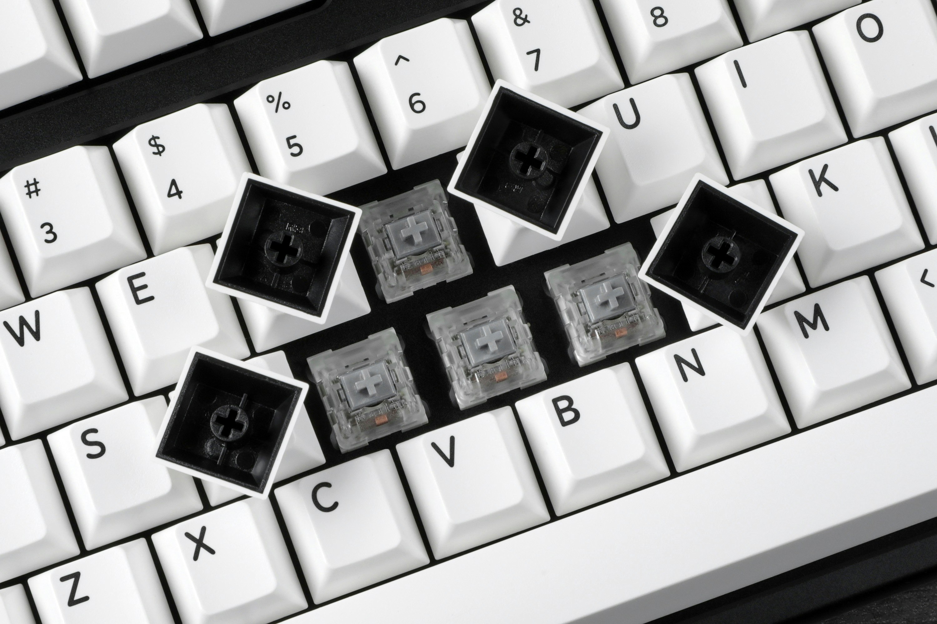 Drop DCX Black-on-White Keycap Set